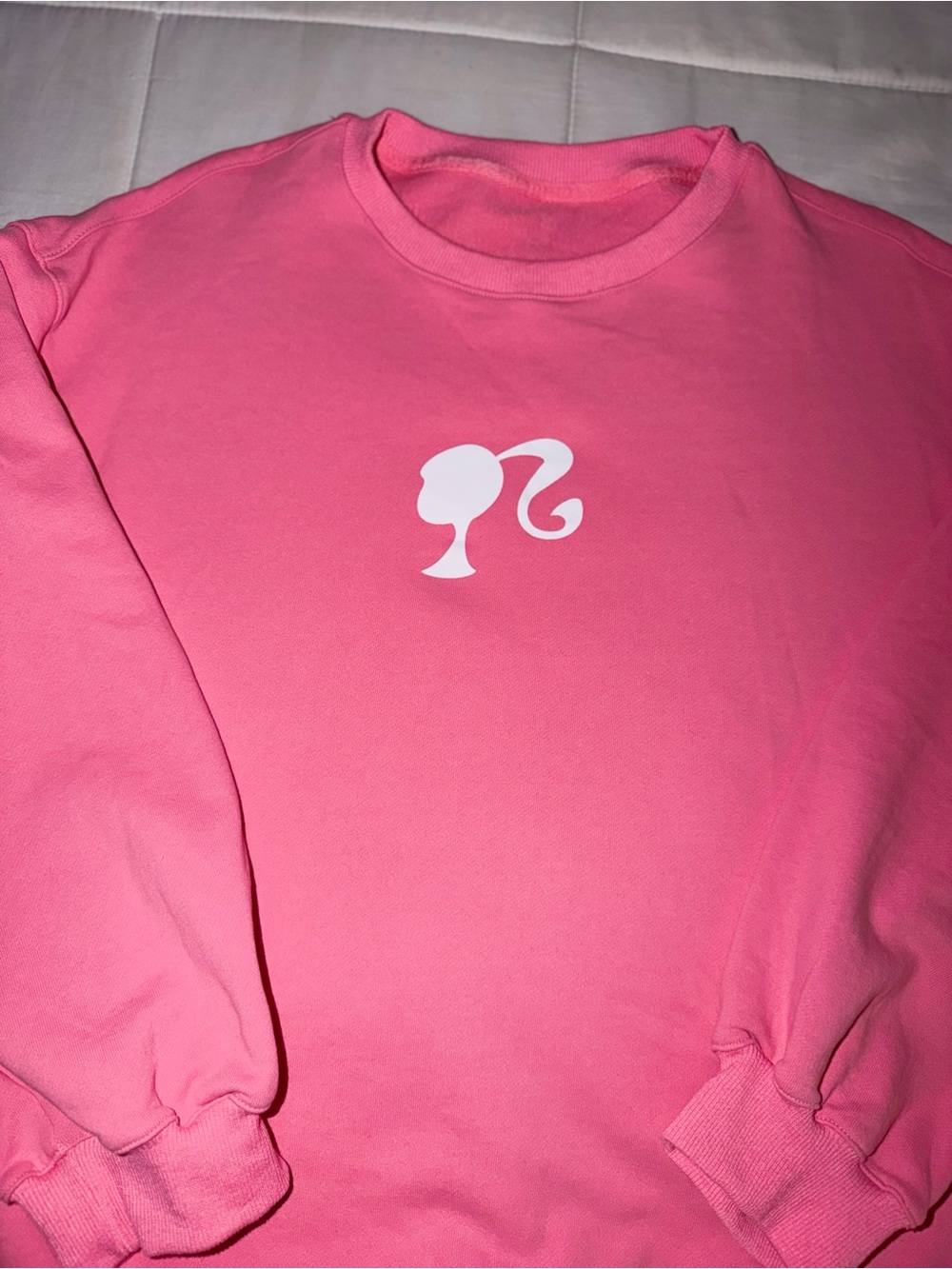 Barbie Pink Logo Crewneck Sweater - Large